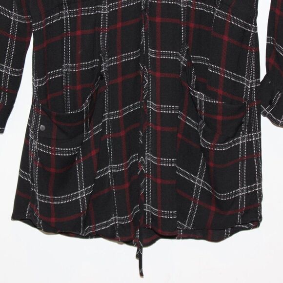 A.L.C Simona Check Print 100% Silk Dress Checked Women's Size 6 - Picture 5 of 10